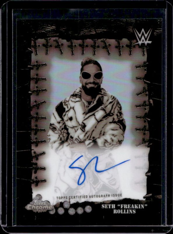 Seth Rollins 2025 Topps Chrome WWE x Cactus Jack #FPA-SET Famed Phantoms Autographs RAW