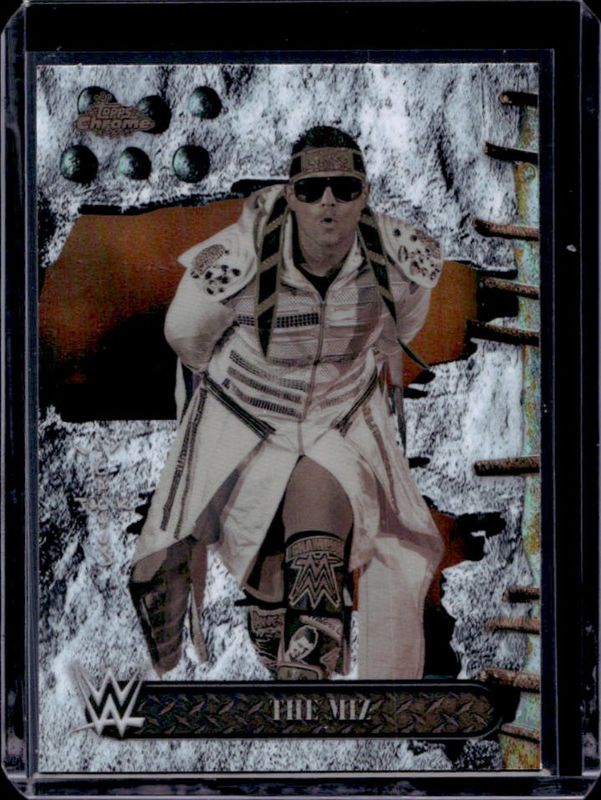 The Miz 2025 Topps Chrome WWE x Cactus Jack #96 White Refractor RAW