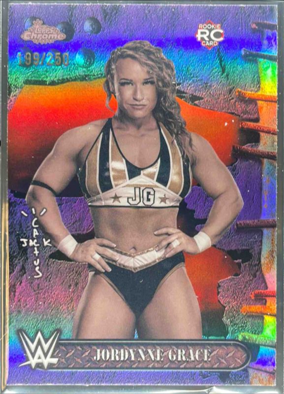 2025 Topps Chrome WWE x Cactus Jack #69 Purple Refractor /250