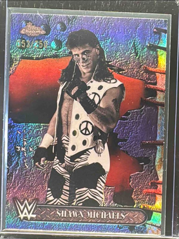 Shawn Michaels 2025 Topps Chrome WWE x Cactus Jack #80 Purple Refractor /250 RAW