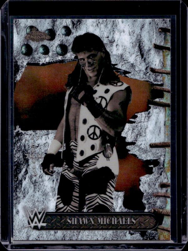 Shawn Michaels 2025 Topps Chrome WWE x Cactus Jack #80 White Refractor RAW