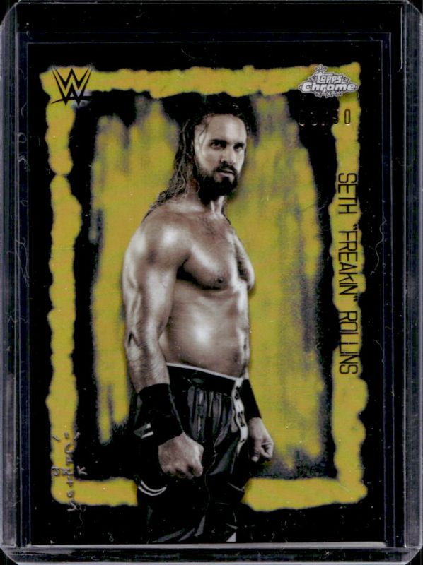 Seth Rollins 2025 Topps Chrome WWE x Cactus Jack #FVF-21 Festival Fury - Gold Refractor /50 RAW