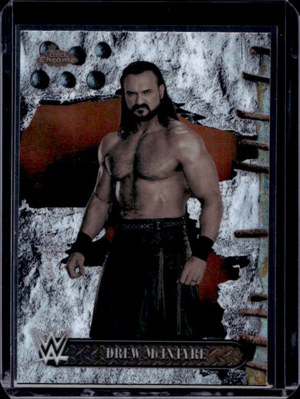 Drew McIntyre 2025 Topps Chrome WWE x Cactus Jack #39 White Refractor RAW