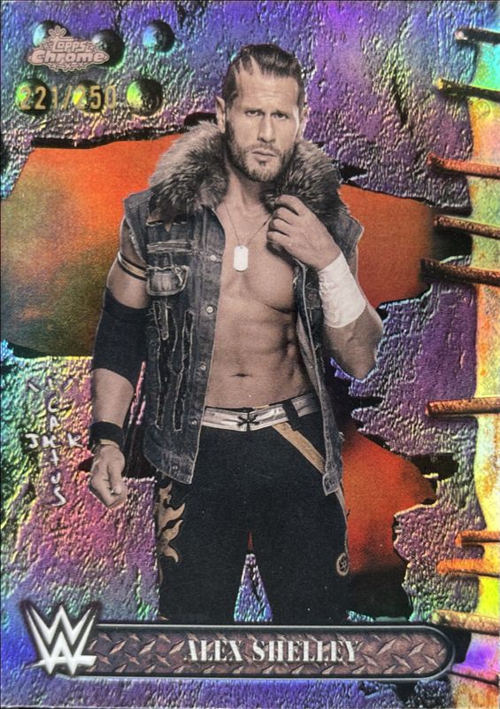 2025 Topps Chrome WWE x Cactus Jack #46 Purple Refractor /250