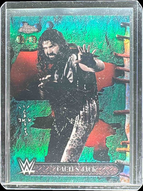 2025 Topps Chrome WWE x Cactus Jack #50 Green Refractor /99