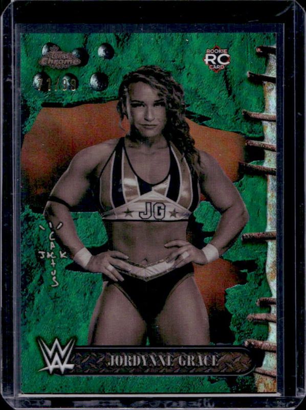 2025 Topps Chrome WWE x Cactus Jack #69 Green Refractor /99