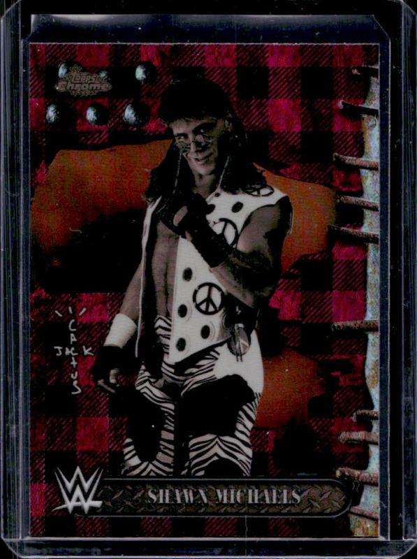 Shawn Michaels 2025 Topps Chrome WWE x Cactus Jack #80 Red & Black Refractor RAW