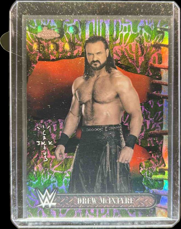 Drew McIntyre 2025 Topps Chrome WWE x Cactus Jack #39 Cactus Jack Refractor /41 RAW