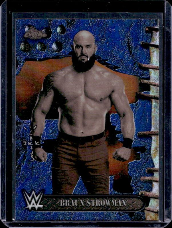 Braun Strowman 2025 Topps Chrome WWE x Cactus Jack #68 Blue Refractor /150 RAW