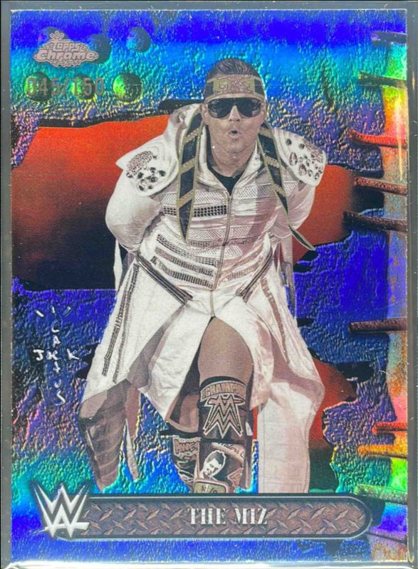 The Miz 2025 Topps Chrome WWE x Cactus Jack #96 Blue Refractor /150 RAW
