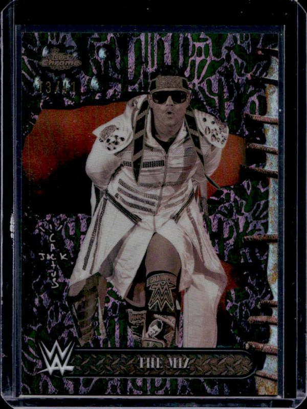The Miz 2025 Topps Chrome WWE x Cactus Jack #96 Cactus Jack Refractor /41 RAW