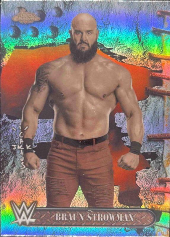 Braun Strowman 2025 Topps Chrome WWE x Cactus Jack #68 Refractor RAW