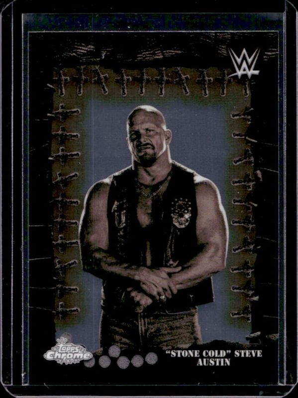 Steve Austin 2025 Topps Chrome WWE x Cactus Jack #FMP-11 Famed Phantoms RAW