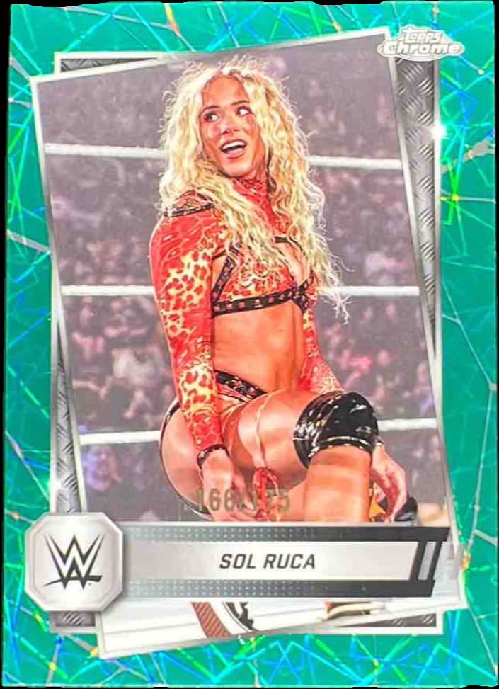 Sol Ruca 2025 Topps Chrome WWE x Cactus Jack #93 Teal Laser