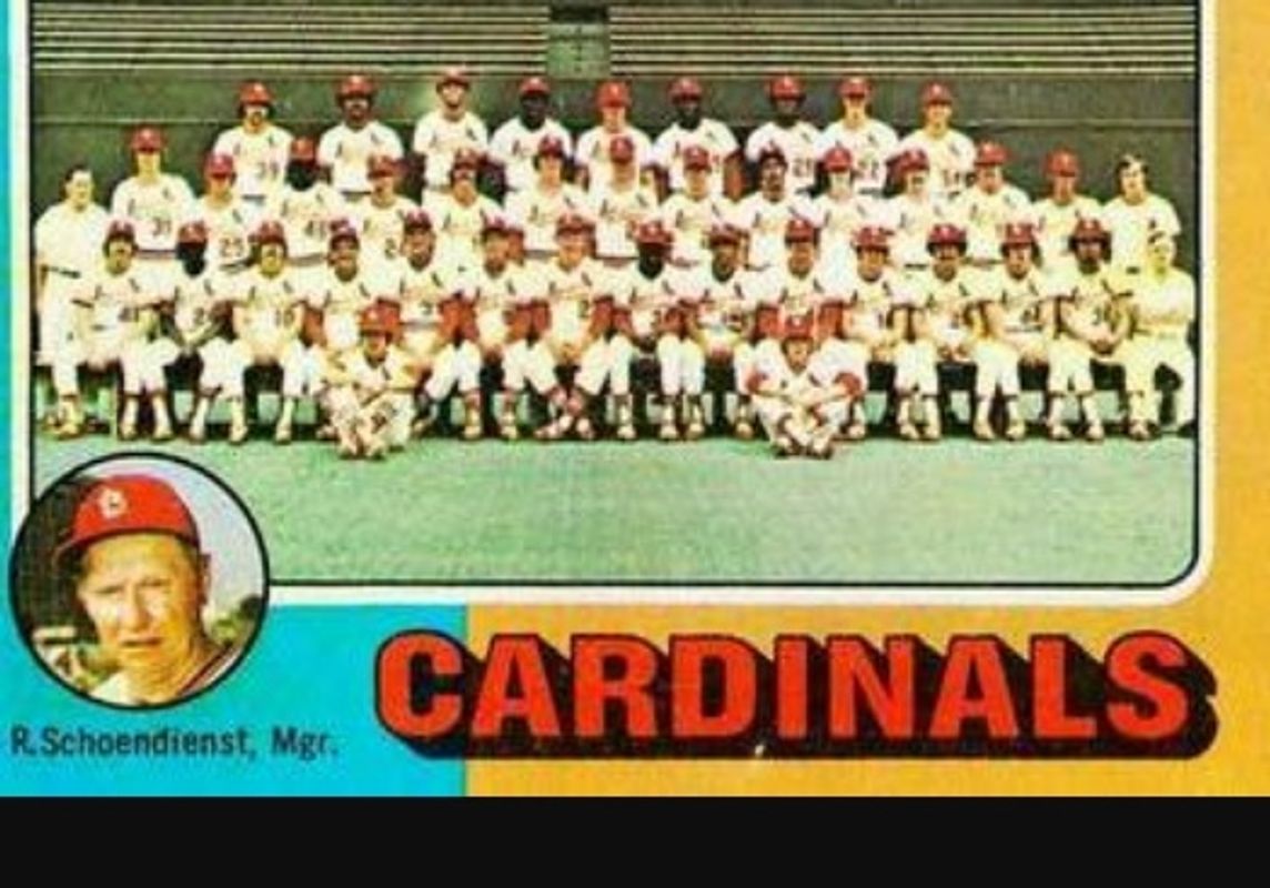 St Louis Cardinals 1975 Topps #246 Team Checklists (Gray Backs) RAW
