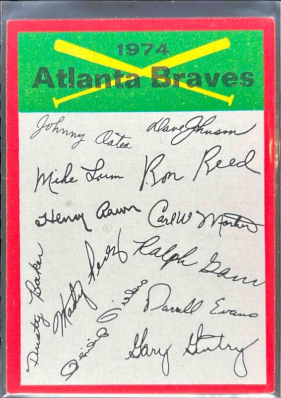 1974 Topps Team Checklists