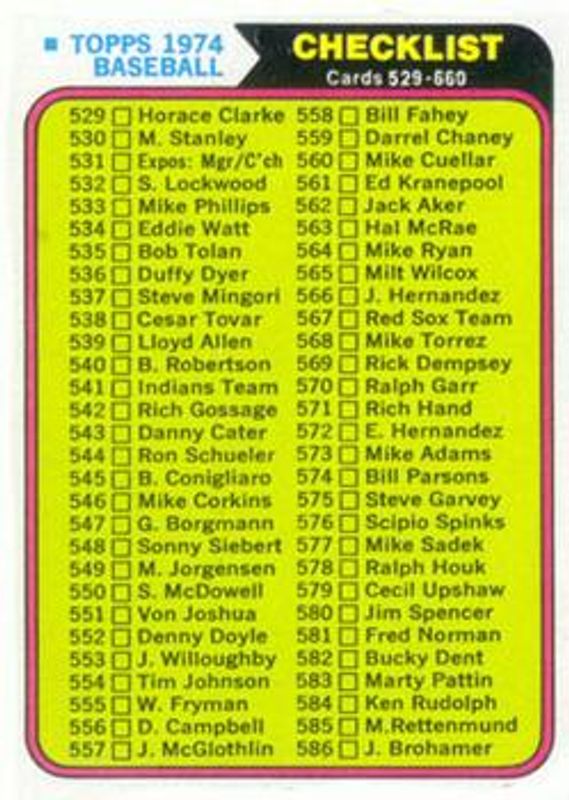 1974 Topps #637 Base