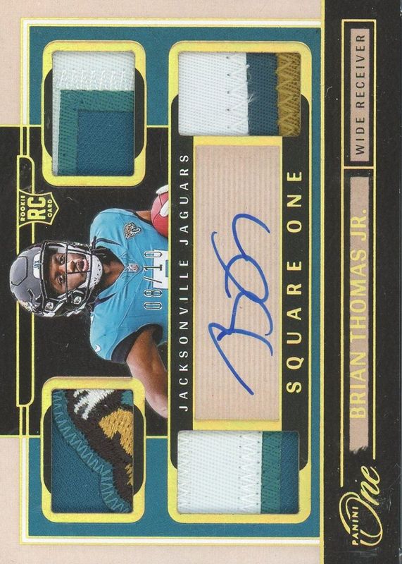 Brian Thomas Jr. 2024 One #66 Square One Autographs - Gold /10 Rookie RAW