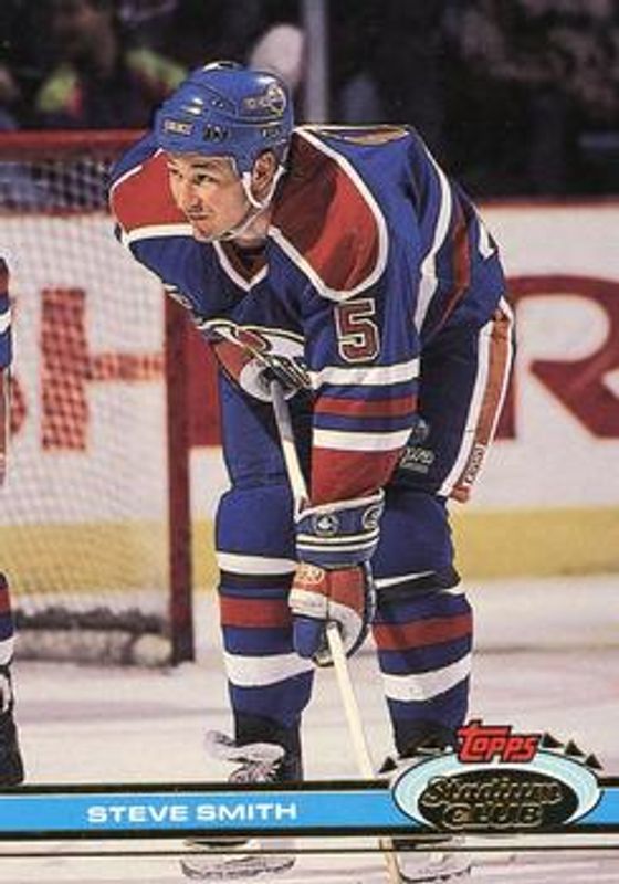 Steve Smith (NHL) 1991 Topps Stadium Club #230a Base RAW