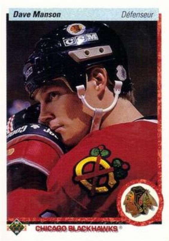 Dave Manson 1990 Upper Deck French #85a Base RAW