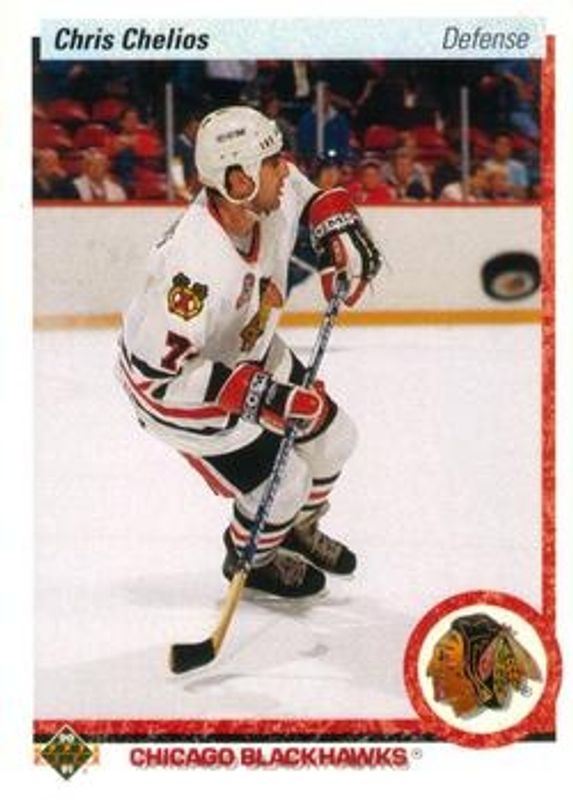 Chris Chelios 1990 Upper Deck #422 Base RAW