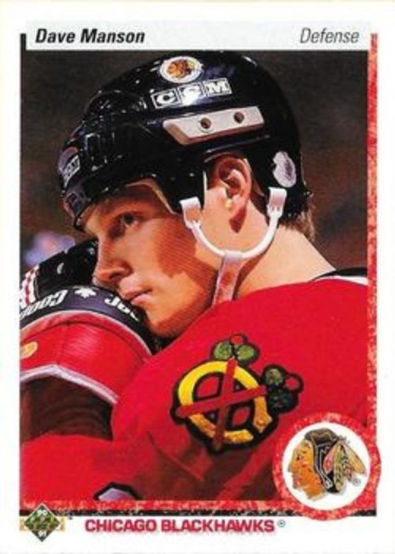 Dave Manson 1990 Upper Deck #85b Base RAW