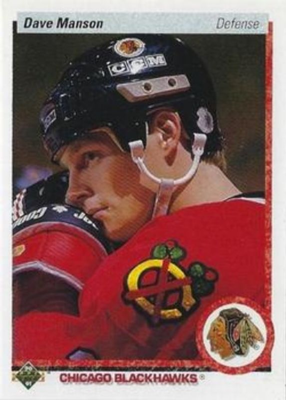 Dave Manson 1990 Upper Deck #85d Base RAW