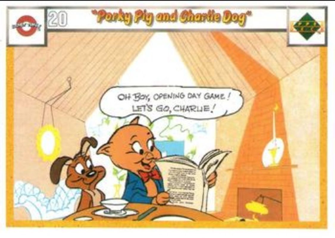 Porky Pig and Charlie Dog 1990 Upper Deck Comic Ball #20-/-35 Base RAW