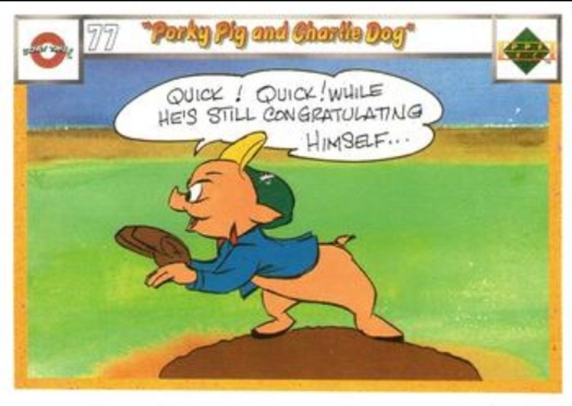Porky Pig and Charlie Dog 1990 Upper Deck Comic Ball #77-/-86 Base RAW