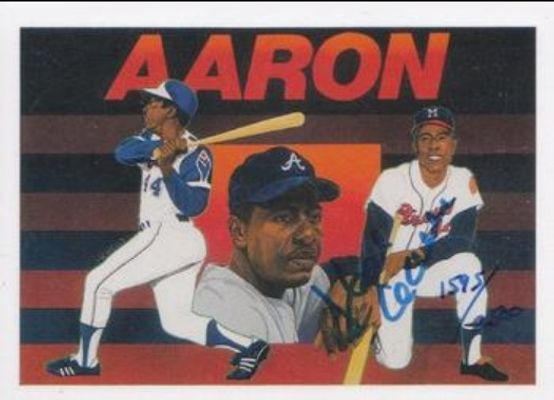 1991 Upper Deck #27 Baseball Heroes: Hank Aaron Autographs /2500