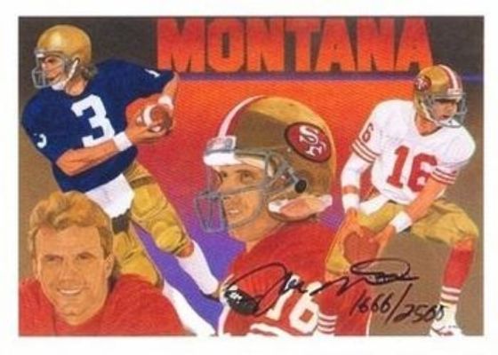 1991 Upper Deck #9 Football Heroes: Joe Montana Autographs /2500