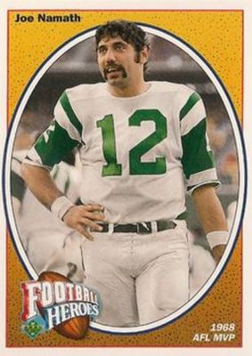 1991 Upper Deck #13 Football Heroes: Joe Namath