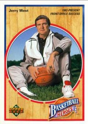 1991 Upper Deck #8 Basketball Heroes: Jerry West Box Bottoms