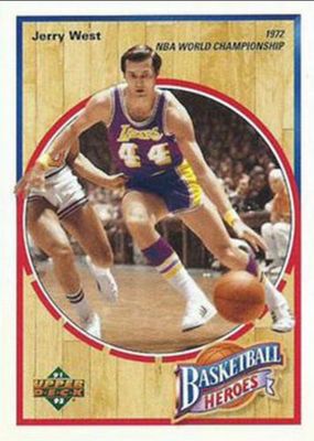 1991 Upper Deck #5 Basketball Heroes: Jerry West Box Bottoms
