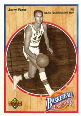 1991 Upper Deck #1 Basketball Heroes: Jerry West Box Bottoms