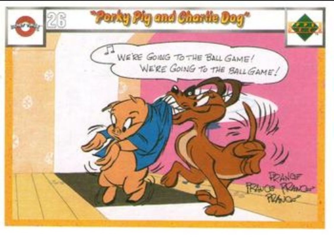 Porky Pig and Charlie Dog 1990 Upper Deck Comic Ball #26-/-29 Base RAW