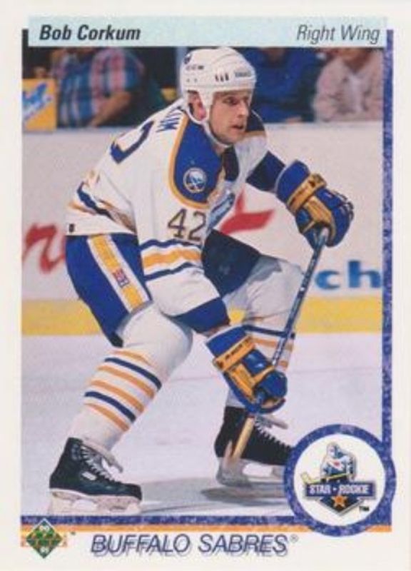 Bob Corkum 1990 Upper Deck #35d Base Rookie RAW