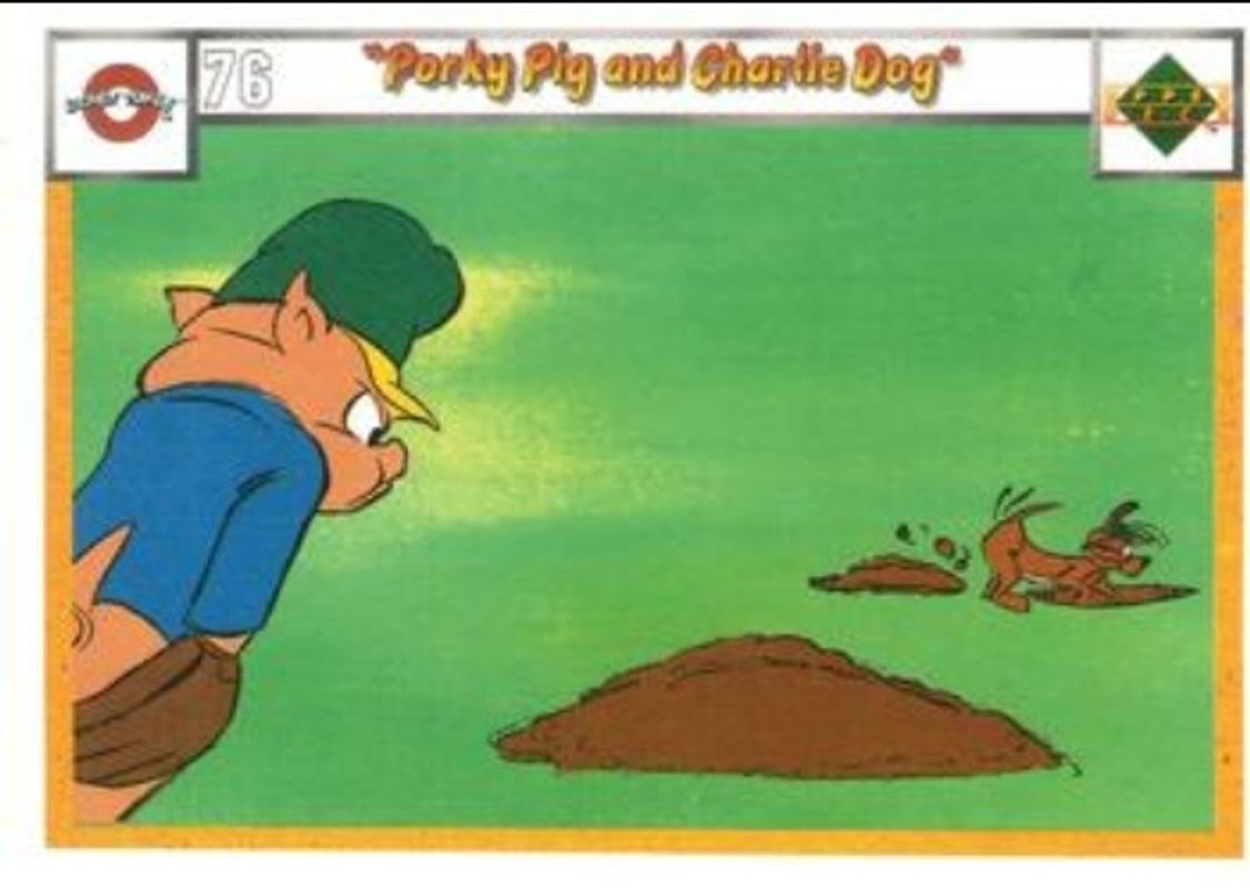 Porky Pig and Charlie Dog 1990 Upper Deck Comic Ball #76-/-85 Base RAW