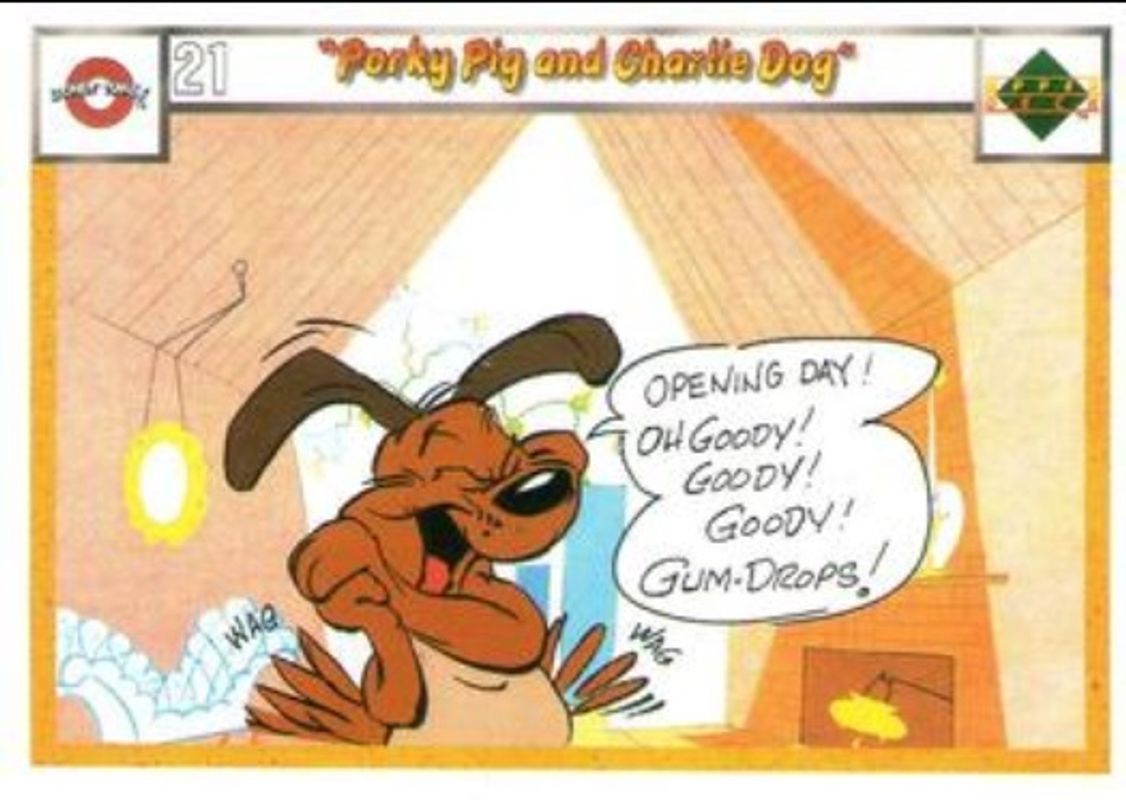 Porky Pig and Charlie Dog 1990 Upper Deck Comic Ball #21-/-36 Base RAW