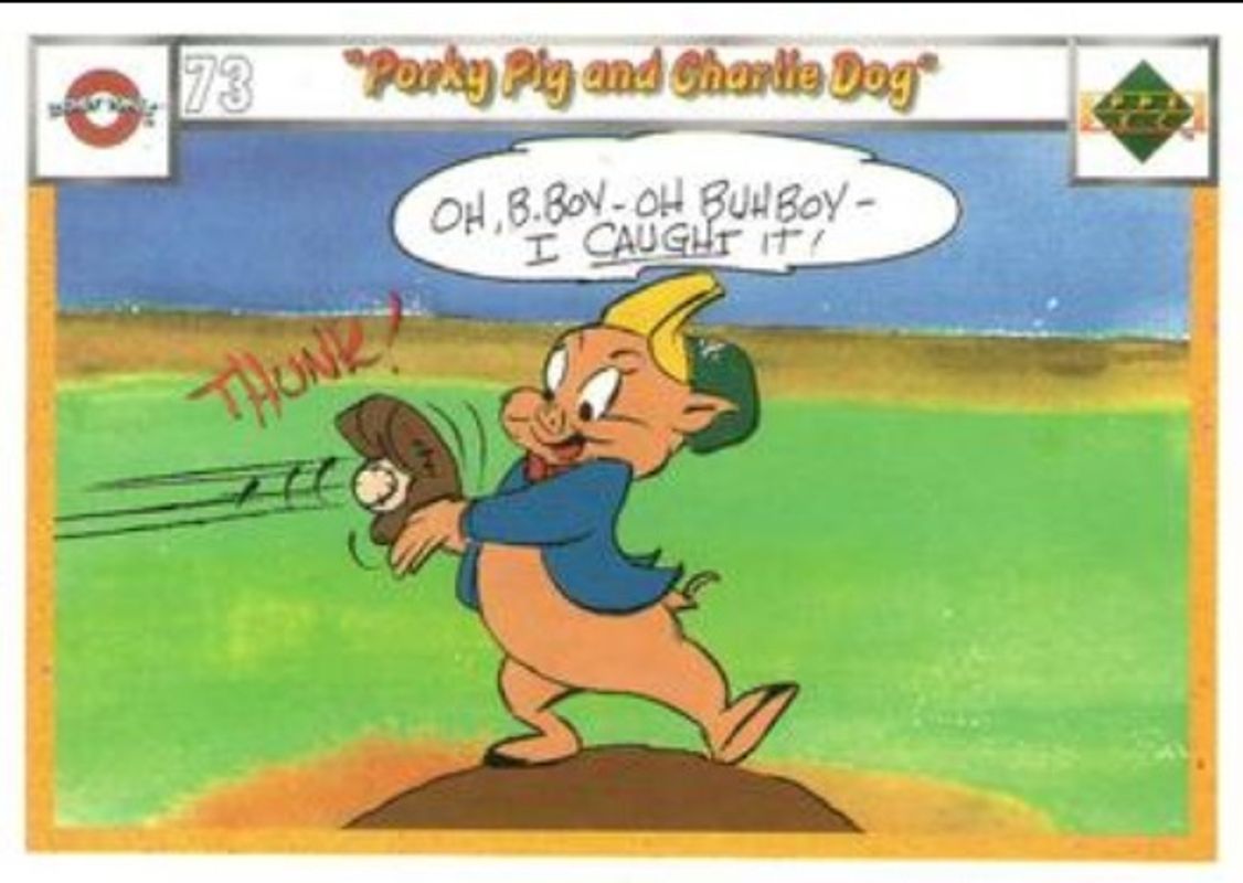 Porky Pig and Charlie Dog 1990 Upper Deck Comic Ball #73-/-88 Base RAW