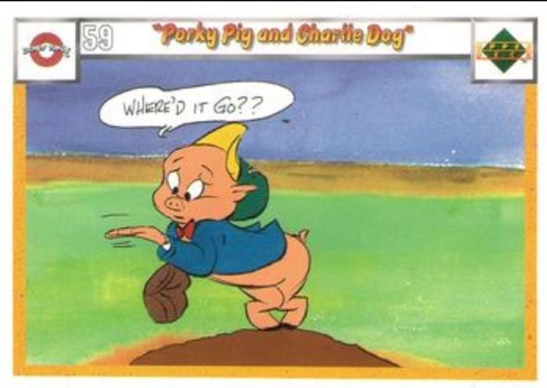 Porky Pig and Charlie Dog 1990 Upper Deck Comic Ball #59-/-68 Base RAW