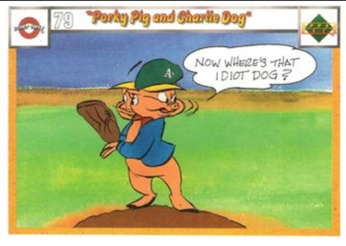 Porky Pig and Charlie Dog 1990 Upper Deck Comic Ball #79-/-82 Base RAW