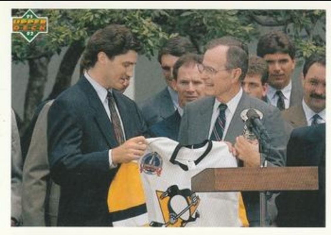 Mario Lemieux 1991 Upper Deck French #47b Base RAW