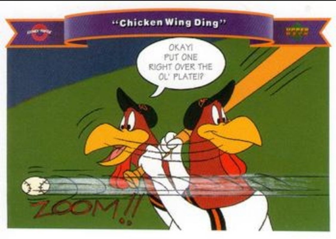 Chicken Wing Ding 1991 Upper Deck Comic Ball 2 #125 Base RAW