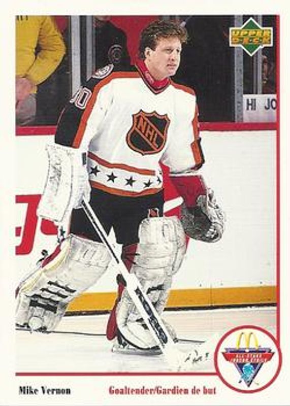 Mike Vernon 1991 Upper Deck McDonald's All-Stars #Mc-20 Base RAW