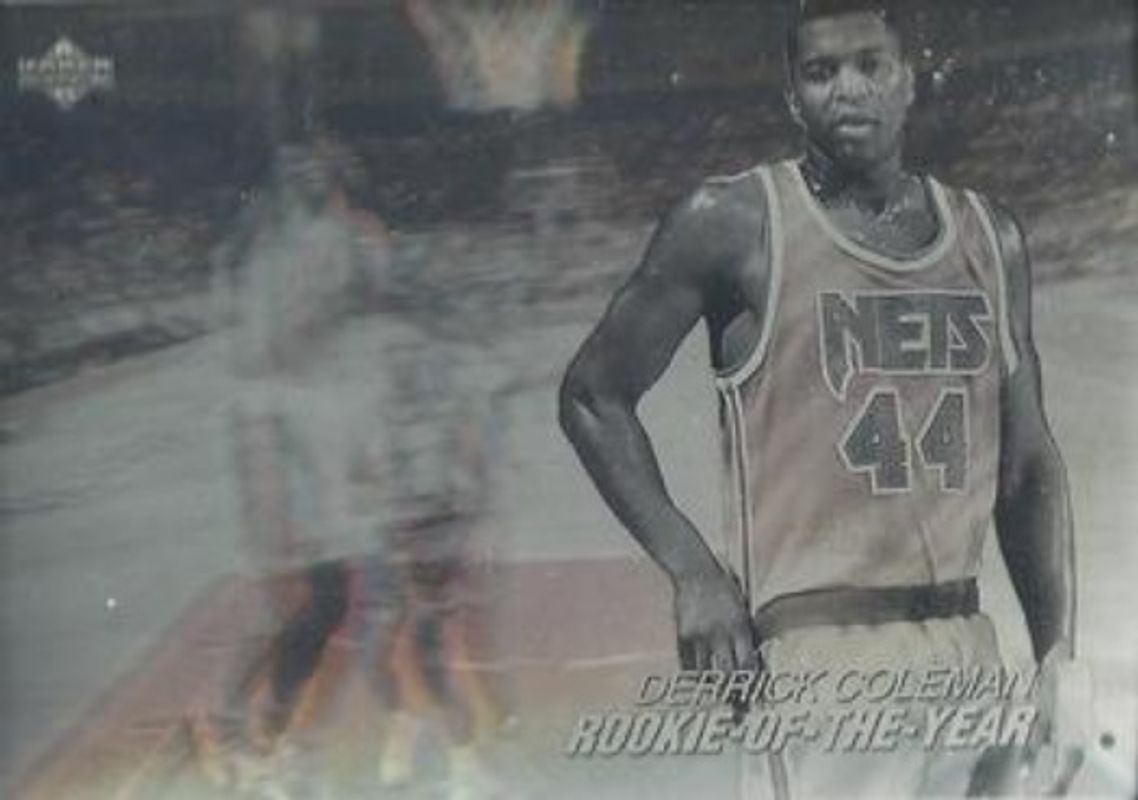Derrick Coleman 1991 Upper Deck Spanish International Award Winner Holograms RAW