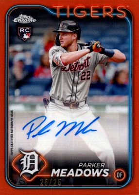 Parker Meadows 2024 Topps Chrome Update #AC-PM Autographs