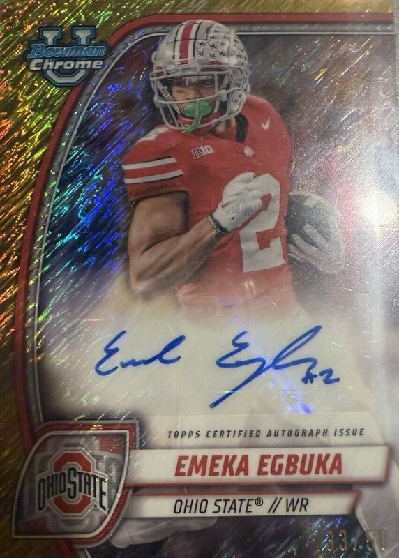 2024 Bowman Chrome University #PA-EEG Prospect Auto - Gold Shimmer Refractor /50