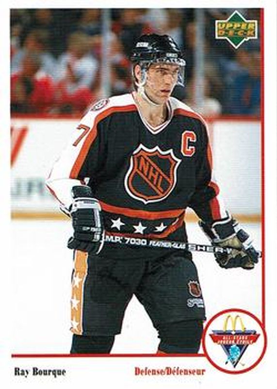 Ray Bourque 1991 Upper Deck McDonald's All-Stars #Mc-10 Base RAW