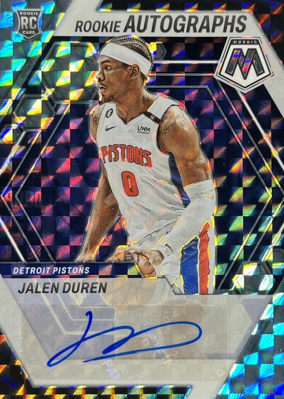 Jalen Duren 2022 Mosaic #RA-DUR Rookie Autographs PSA 10